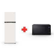 Vista frontal de Combo Nevera - 335lts -DoorCooling & Microondas - 30lts - NeoChef Slim VT34BPB.MS3032J